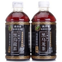 三得利 黑乌龙饮料无糖 茶饮料高浓度茶多酚350ML*24瓶 整箱 *2件