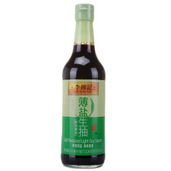 李锦记 薄盐生抽 500ml*2瓶+财神蚝油 255g