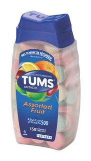 TUMS Regular Strength Antacid 抗胃酸咀嚼钙片 什锦浆果味 100粒