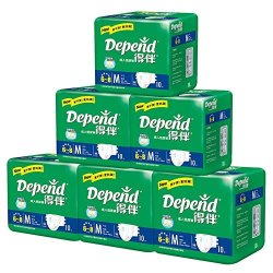 得伴 Depend 成人纸尿裤 搭扣式强力吸收型 中号M60片 *2件