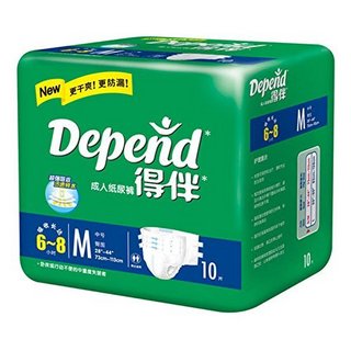 Depend 得伴 成人纸尿裤 搭扣式强力吸收型 中号M60片