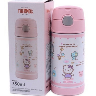 THERMOS 膳魔师 350ml Hello Kitty 高真空不锈钢吸管杯