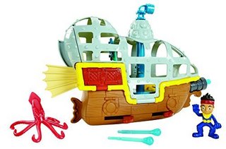 Fisher-Price 费雪 Disney Jake and The Never Land Pirates Rolling Submarine Bucky 模型