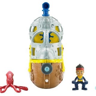 Fisher-Price 费雪 Disney Jake and The Never Land Pirates Rolling Submarine Bucky 模型
