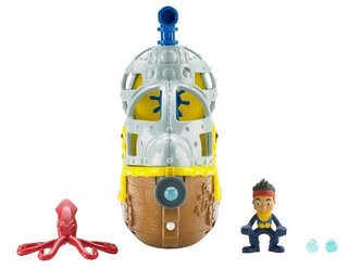 Fisher-Price 费雪 Disney Jake and The Never Land Pirates Rolling Submarine Bucky 模型