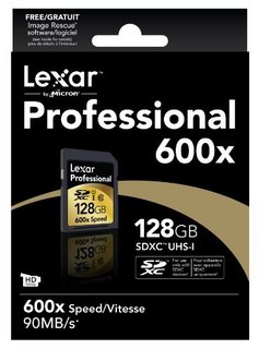 Lexar 雷克沙 Professional 600x SDXC存储卡（128GB、UHS-I）