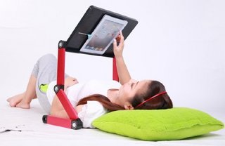 iCraze iPad专用 可调整 床用变形便携支架 