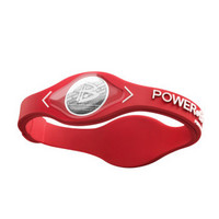 POWER BALANCE 霸能 能力平衡手环 红色白字 M号周长190毫米