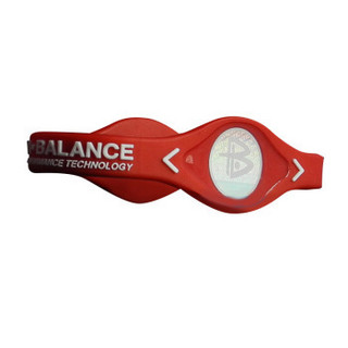 POWER BALANCE 霸能 能力平衡手环 红色白字 M号周长190毫米