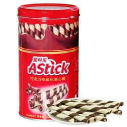 ￼￼爱时乐 (Astick) 巧克力味 威化夹心棒 330g 罐装 *10件+凑单品