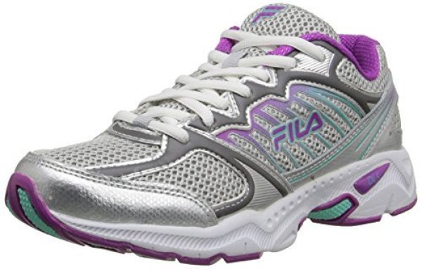 fila斐乐tempow女士跑鞋金属银紫色385
