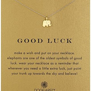 DOGEARED Reminder Good Luck Elephant 许愿小象 锁骨链