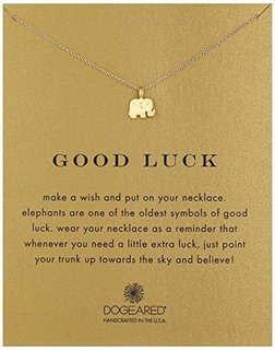 DOGEARED Reminder Good Luck Elephant 许愿小象 锁骨链