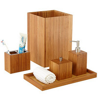 SEVILLE CLASSICS Bamboo Bath and Vanity Set 竹制洗漱套装