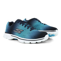 SKECHERS 斯凯奇 Go Walk 3 女款休闲健步鞋 黑色/白色/BKW 37