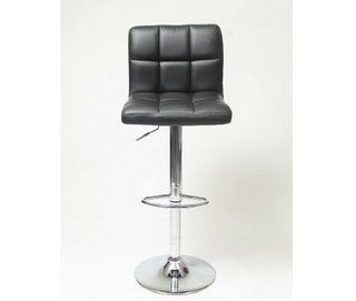 Roundhill Swivel Black Leather Adjustable Hydraulic Bar Stool 可调节黑皮酒吧凳