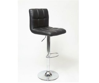 Roundhill Swivel Black Leather Adjustable Hydraulic Bar Stool 可调节黑皮酒吧凳