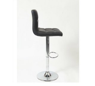 Roundhill Swivel Black Leather Adjustable Hydraulic Bar Stool 可调节黑皮酒吧凳