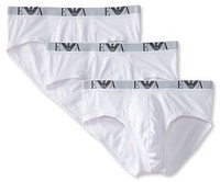 EMPORIO ARMANI 3-pack briefs 男士三角内裤 白色XL