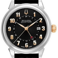 BULOVA 宝路华 臻创系列 65B145 男款机械表 42mm 黑色 黑色 皮革