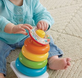 Fisher-Price 费雪 Brilliant Basics Rock-a-Stack 71050 叠叠彩虹塔