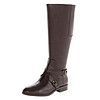 Nine West 玖熙 Blogger Wide-Calf 女款真皮高筒靴 Dark Brown 7.5