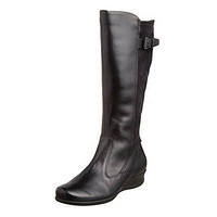 ecco 爱步 Abelone Tall Boot 女款真皮长靴 咖啡色 US 5-5.5