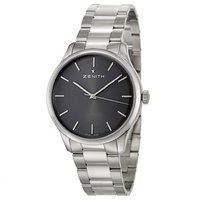 ZENITH 真力时 指挥官系列 03.5010.2562/91.M5010 男士机械表 40mm 黑盘 银色不锈钢表带 圆形