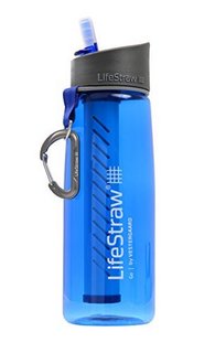 LifeStraw 生命吸管 Go 1代 过滤水壶 蓝色 650毫升 吸管  Go-S16