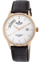 EDOX 依度 Les Vauberts Day Date系列 83007-37R-AIR 男款机械腕表