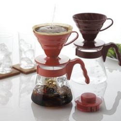 HARIO好璃奥 日本进口 咖啡壶滴滤式 手冲咖啡套装滤杯咖啡器具 VCSD-02R V60  健康养生 生日礼物 实用 *6件