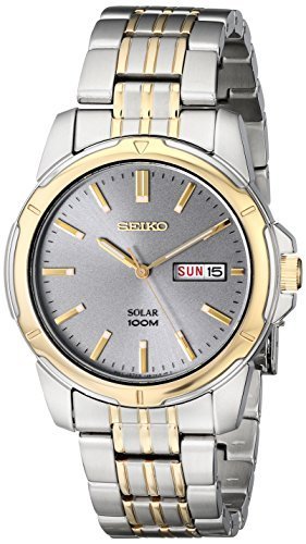 Diors的钢带：晒美亚白菜光动能 SEIKO 精工 SNE098 男款腕表