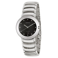 RADO 雷达 Coupole Jubile R22531723 男款时装腕表 32mm 黑色 银色 不锈钢