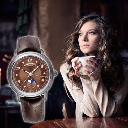 RAYMOND WEIL 蕾蒙威 Maestro 大师系列 2739-L2-05785 女款月相镶钻机械表