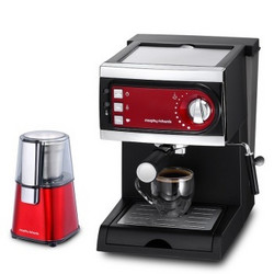 morphy richards 摩飞 MR4622 半自动意式咖啡机+MR9100 全自动磨豆机