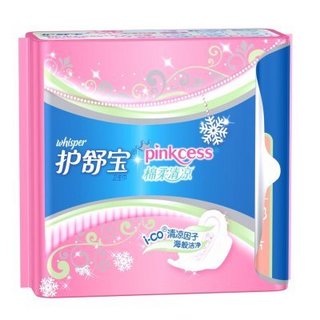 whisper 护舒宝 pinkcess 清凉丝薄日用6片卫生巾 240mm