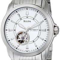 BULOVA 宝路华 BVA系列 96A100 男款机械表 41mm 银色 银色 不锈钢
