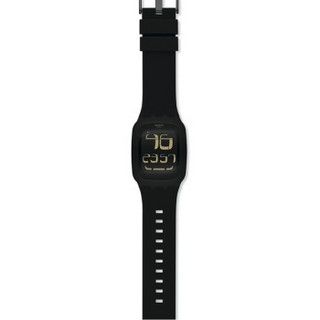 SWATCH 斯沃琪 Originals炫彩系列 SURB100 男士电子手表 40mm 黑盘 黑色树脂带 方形