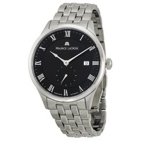 MAURICE LACROIX 艾美 匠心系列 MP6907-SS002-310 男士机械手表 40mm 黑盘 银色不锈钢表带 圆形