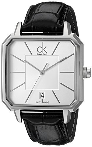 Calvin Klein Concept K1U21120 男士时装腕表 42mm 银色 黑色 皮革