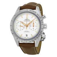 OMEGA 欧米茄 Speedmaster超霸系列 331.12.42.51.02.002 男士机械手表 41.5mm 白盘 棕色小牛皮表带 圆形