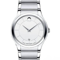 MOVADO 摩凡陀 0606479 QUADRO 男款时尚腕表