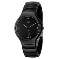 RADO 雷达 True真系列 R27857702 男士机械手表 40mm 黑盘 黑色陶瓷表带 圆形