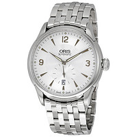 ORIS 豪利时 文化系列 623-7582-4071MB 男士机械手表 40mm 银盘 银色不锈钢表带 圆形