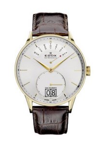 EDOX 依度 Les Vauberts系列 Day Retrograde 34005-37JA-AID 男款计时腕表