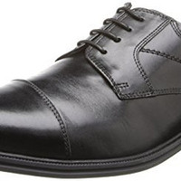 FLORSHEIM Portfolio Cap-Toe Oxford 男士真皮商务休闲鞋 黑色 44.5