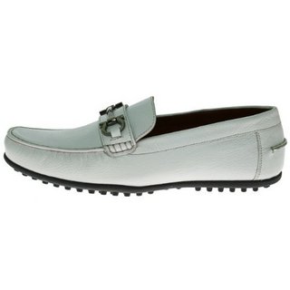 Luciano Natazzi Kenzo Driving Moccasin Loafer 男士休闲皮鞋 White US8