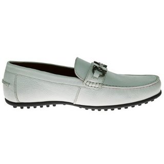 Luciano Natazzi Kenzo Driving Moccasin Loafer 男士休闲皮鞋 White US8