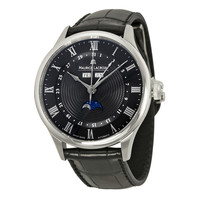 MAURICE LACROIX 艾美 匠心系列 MP6607-SS001-310 男士机械手表 40mm 黑盘 黑色鳄鱼皮表带 圆形