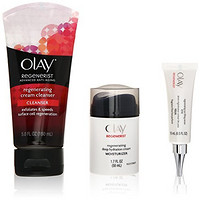 Olay 玉兰油 Regenerist Anti-Aging 新生塑颜唤肤 3件套(洁面150ml+保湿霜50ml+眼部提拉精华15ml)